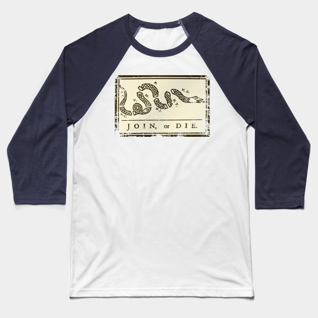 Join or Die - Vintage Baseball T-Shirt by The Libertarian Frontier 